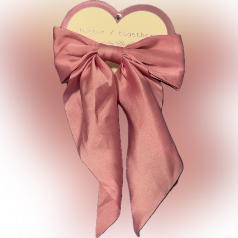 Oversized Pink Satin Ribbon Bow Hair Clip - Picture 3 of 5